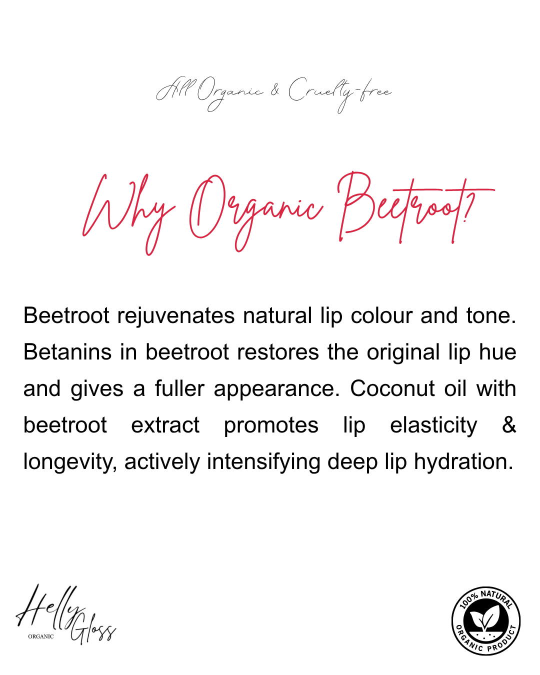 Organic Beetroot Rejuvenation Lip Gloss - Our Beetroot Beauty