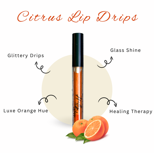 Bright Orangey Citrus Lip Oil Drips - Vitamin C Boosters