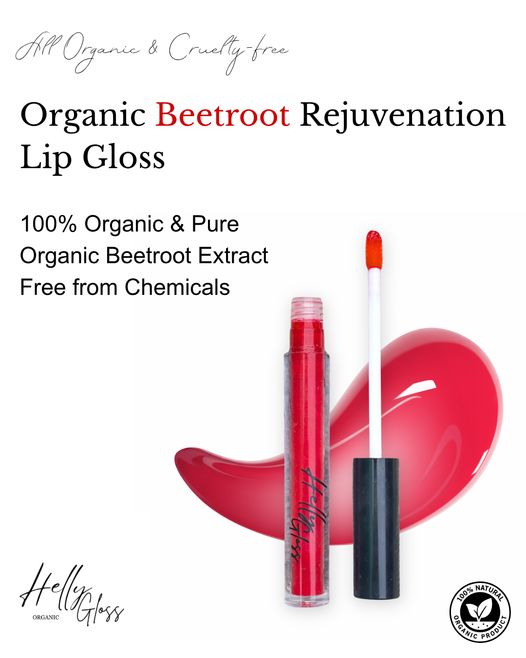 Organic Beetroot Rejuvenation Lip Gloss - Our Beetroot Beauty